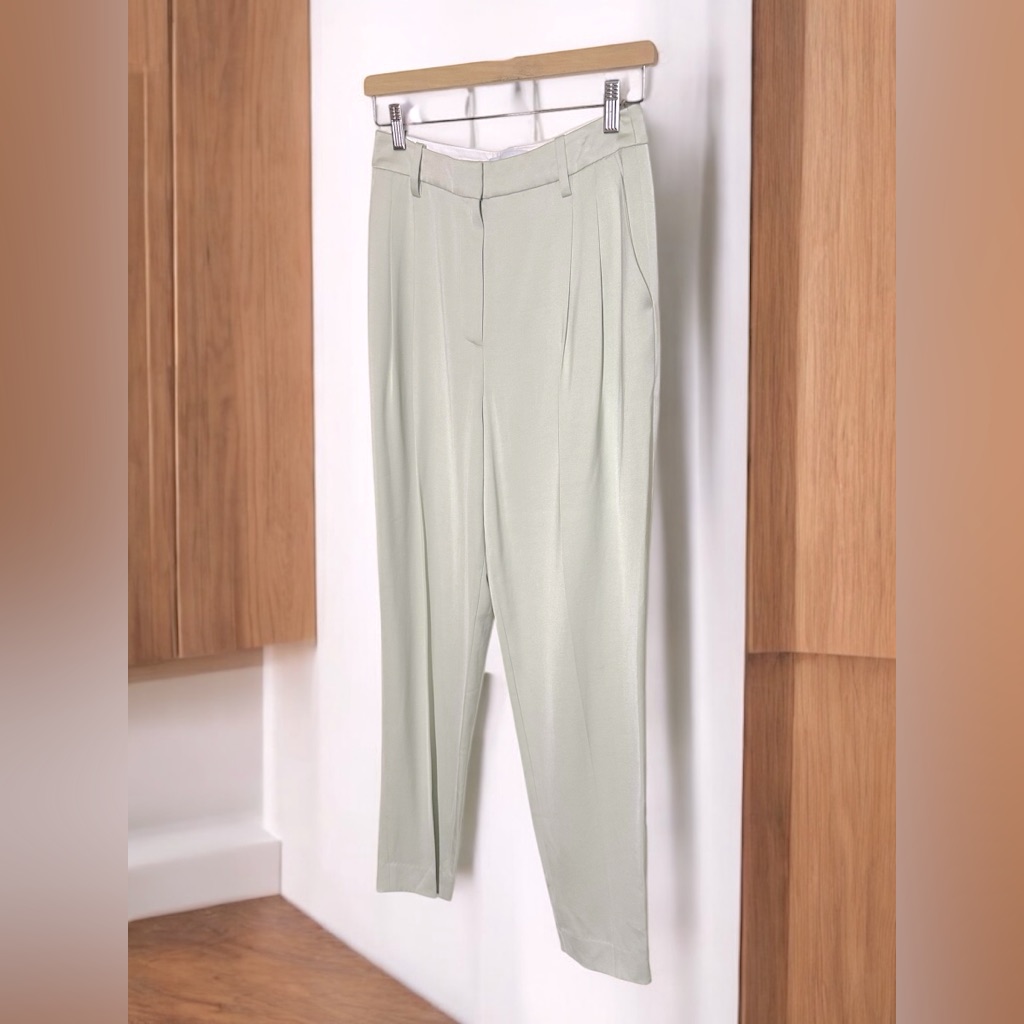 Derek Lam 10 Crosby | High Waist Pleated Slim Dress Pants / Trousers | Size 2
